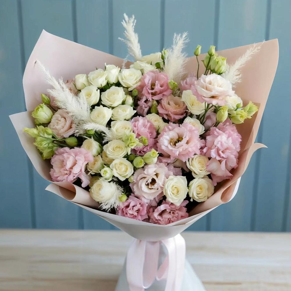 Букет цветов из: Альстромерии и Розы в Суханово