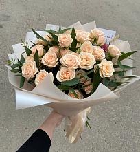 Букет Кремовые розы Латте в Суханово