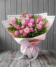 Букет Розовый кустик в Суханово