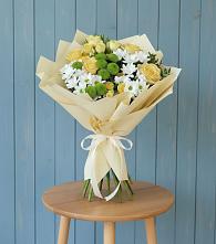 Букет цветов из:  Хризантемы и Розы #REPLACE_PRED# Суханово