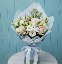Букет цветов из:  Розы и Лизиантусы #REPLACE_PRED# Суханово